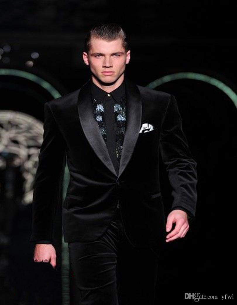 

Classic Velveteen tuxedos groom wedding men suits mens wedding suits tuxedo costumes de smoking pour hommes men(Jacket+Pants+Tie) 264, Same as image