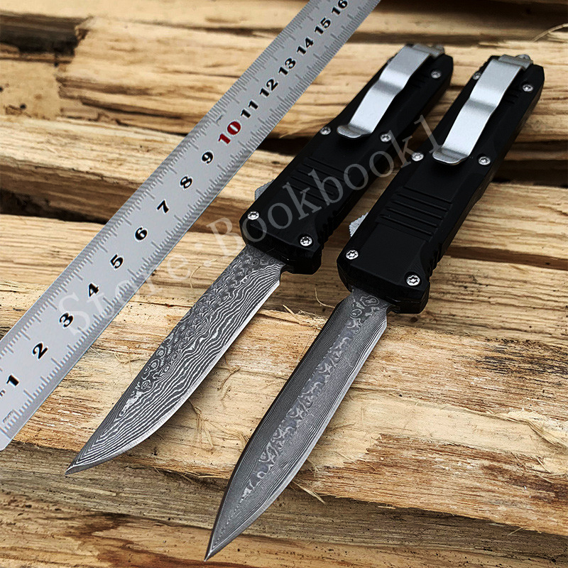 

BM D/A C07 Damascus blade Automatic Knife 60HRC 4600 EDC tactical gear Custom knife Knifes with nylon sheath