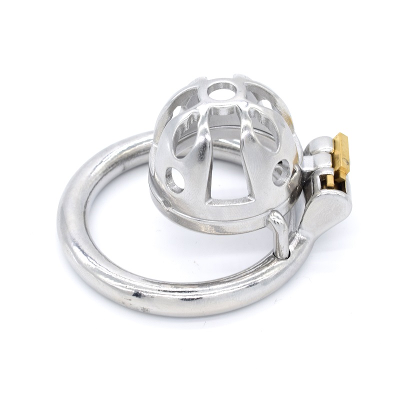 Homme extra court Chastity Cage Hommes Super Petit verrouillage en acier inoxydable Ceinture de l'appareil Hot vente Sexy Toys DoctorMonalisa CC2