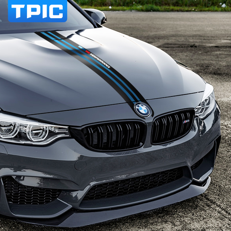 

Car Styling Stickers Carbon Fiber Car Hood Sticker Decals M Performance Decor for BMW E90 E46 E39 E60 F30 F10 F15 E53 X5 X62177, Pvc