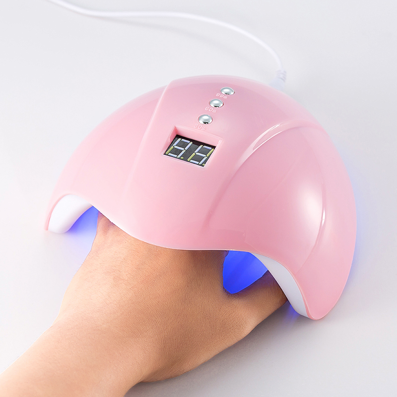 

SUN5mini 36W LED Nail Lamp UV Nail Dryer Automatic Sensing 30/60/99s Timer LCD 15LEDs Double Light Source Suitable For All Gels, White