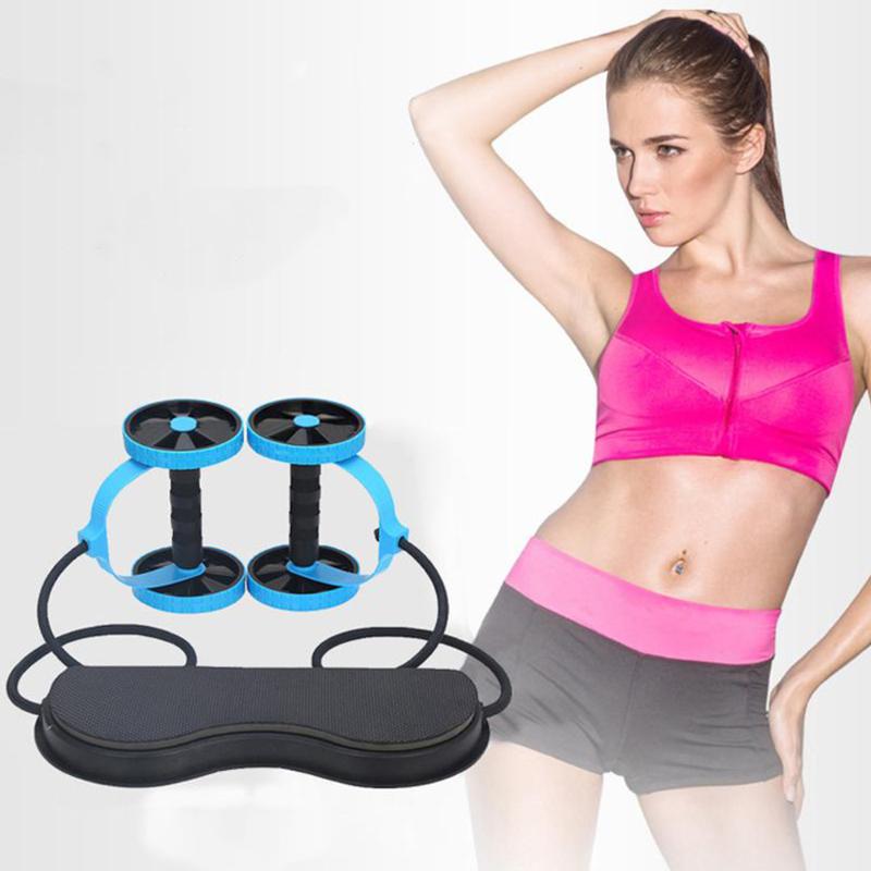 

Fitness Equipment for Home Gym Ab Wheel Exercise at Home with Resistance Pull Rope Multifunctional Abdominal Muscle Trainer, Blue
