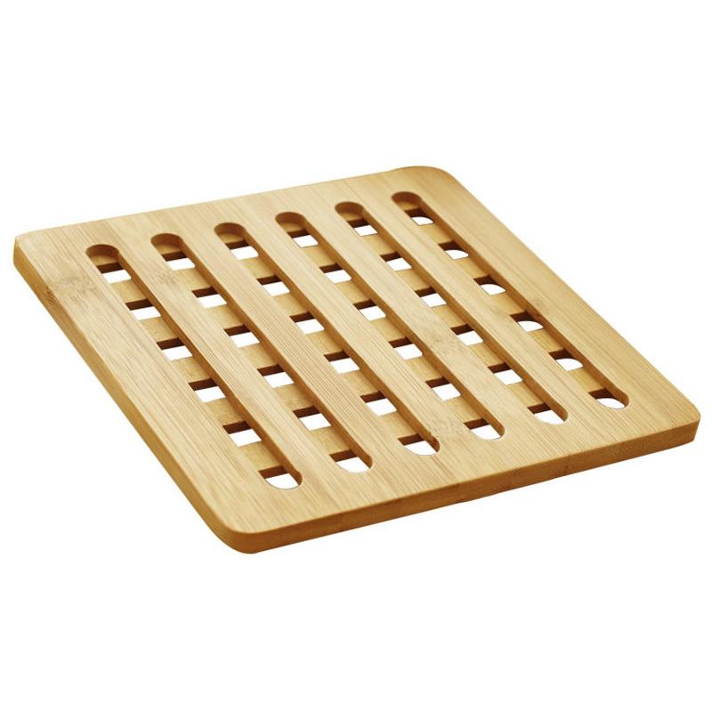 Pot Holders Non-Slip 7 Round Bamboo Wooden Trivet for Hot Dishes Coaster Kitchen Table Mat，Creative 