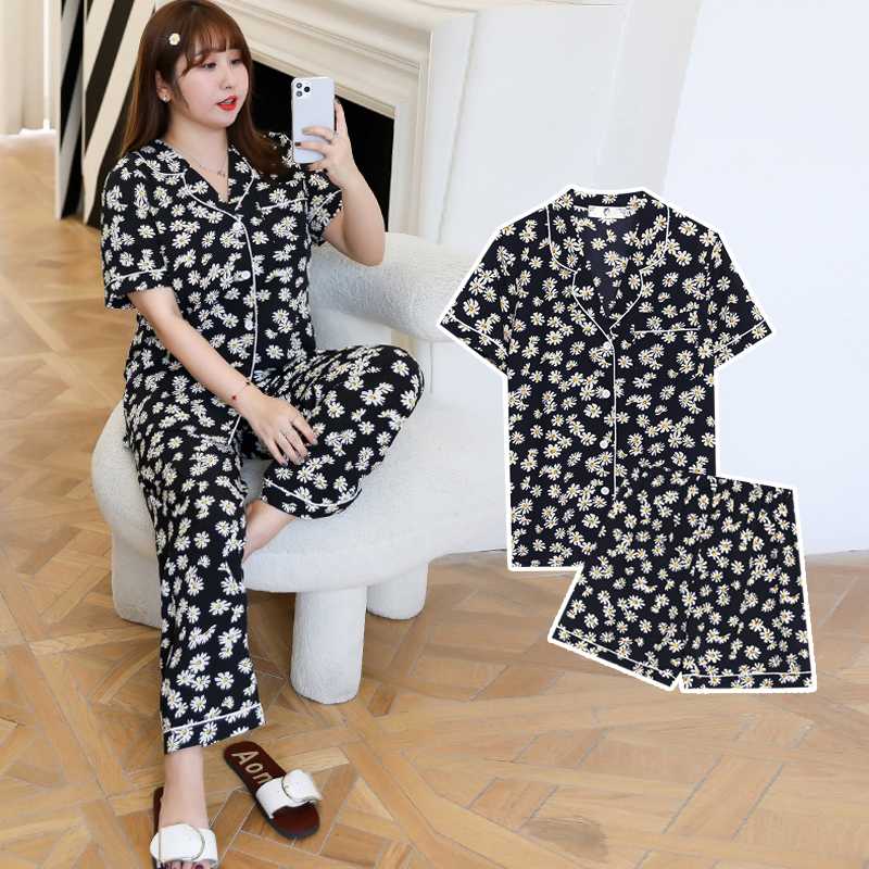

Summer new south Korean style version of small Daisy pajama set plus size home wear Y138, Shorts