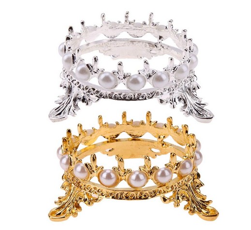 

Crown Pearl Nail Art Pen Brush Rack Stand Lightweight Holder Women Manicure Tools Gold/Silver Nail Brush Tools for Manicure