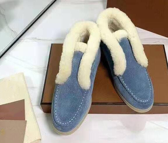 

Hot Sale-Classic delicate couple snow boots warm and comfortable lightweight fur shoes, Dark grey