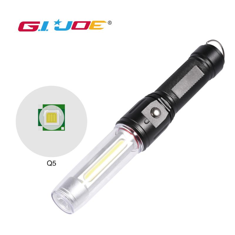 

GIJOE led cob work light aluminum alloy magnetic use 3*/1*18650 battery usb rechargeable search light powerful