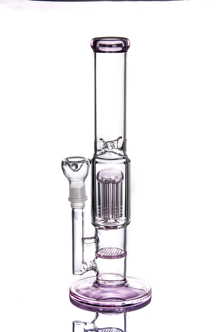 

12.2 Colorful Glasses Bong Honeycomb Perc Hookahs Percolator Water Pipes Ice Catcher Heady Glass Oil Dab Rig Bongs With 18mm Bowl
