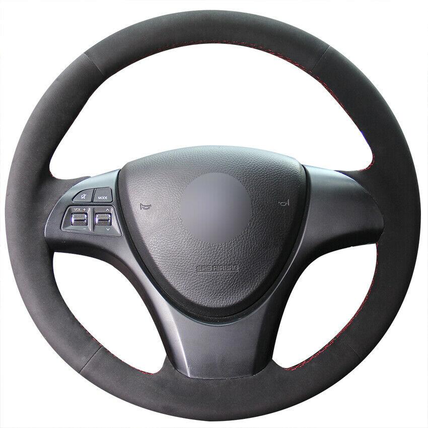 Black Suede DIY Steering Wheel Cover for Suzuki kizashi 2010-image-545174490