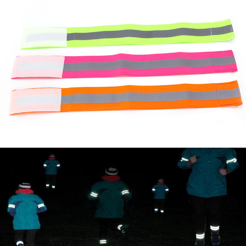 

Safety Reflective Arm Band Belt Strap For Outdoor Sports Night Running Biking PXPF, Orange