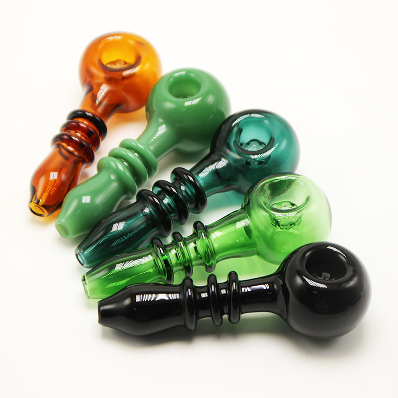 

Love_e_cig CSYC Y063 About 4.8 Inches Glass Hand Pipe Tobacco Dry Herb Big Bowl Mini Smoking Hand Spoon Pipes