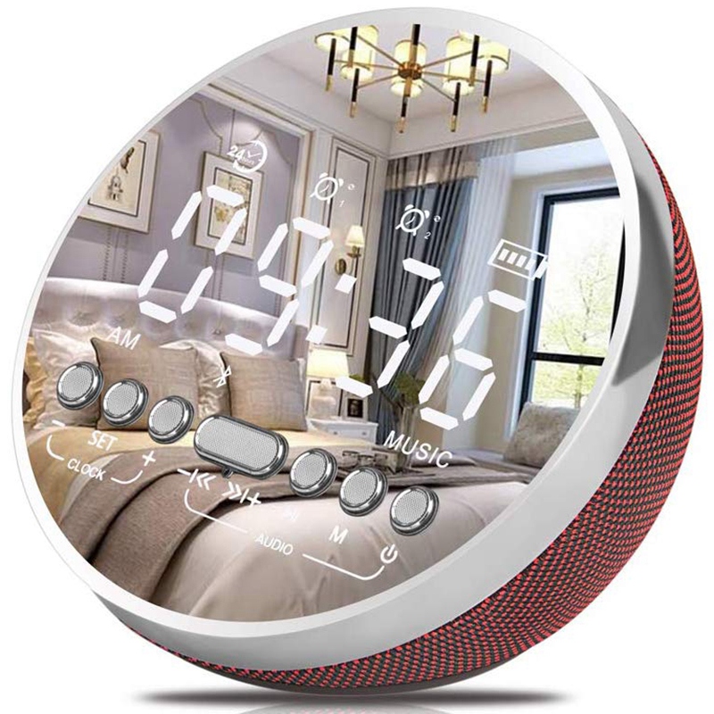 

Alarm Clock,Home LED Digital Alarm Clock Radio with FM Radio,Bluetooth Speaker,Clock Radios,Alarm Clock for Bedrooms with Novel