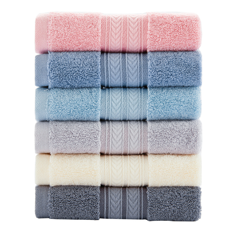 

Plain Pure cotton face towel square adult towel men women high quality, Pink