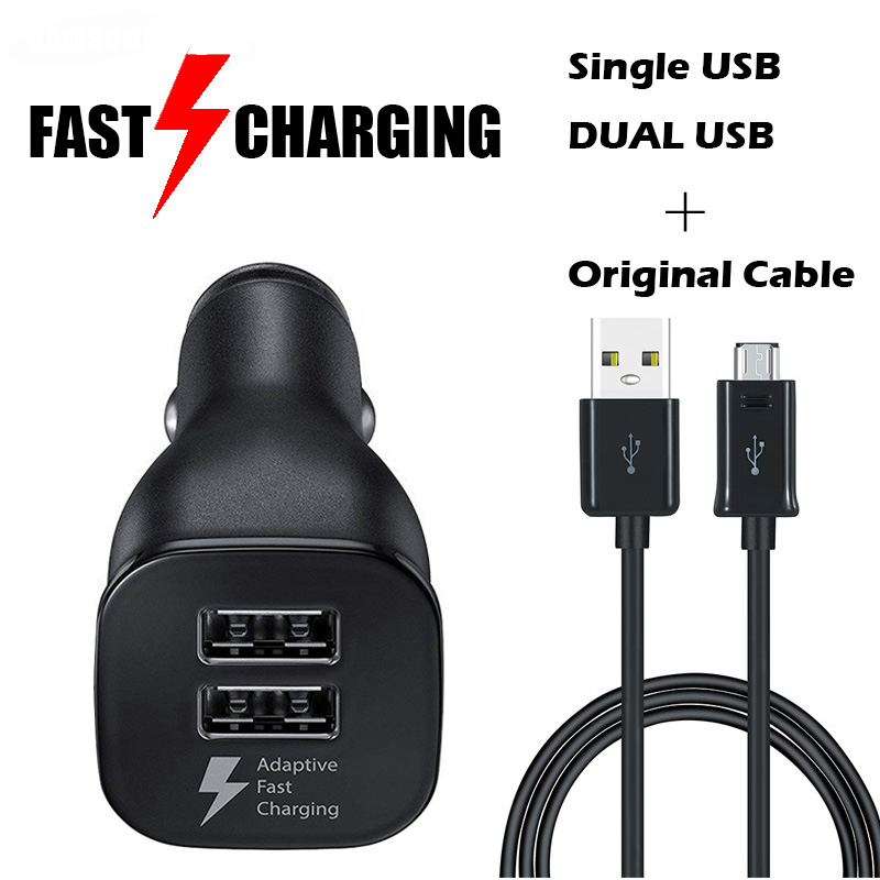 

Dual USB Single USB Ports Quick Charge Car Charger Adapter For Samsung S6 S7 Edge S8 S9 Plus Note 8 Note 9