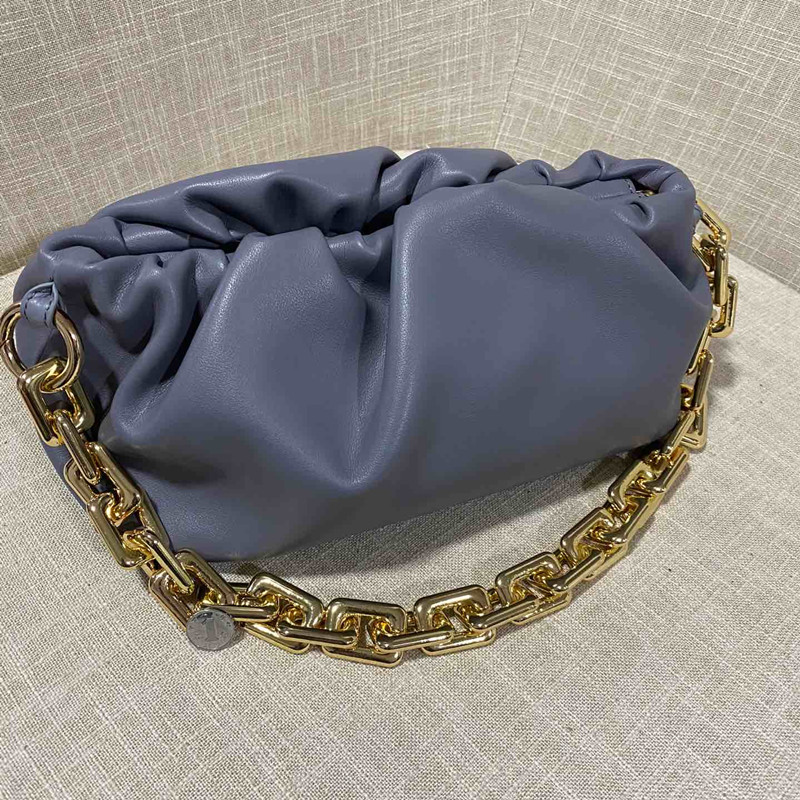 

Cloud Shape Evening Bags Cloud Bag With Thick Chain Clutch Women Pouch Genuine Leather Clip Designer Handbags Totes wallet