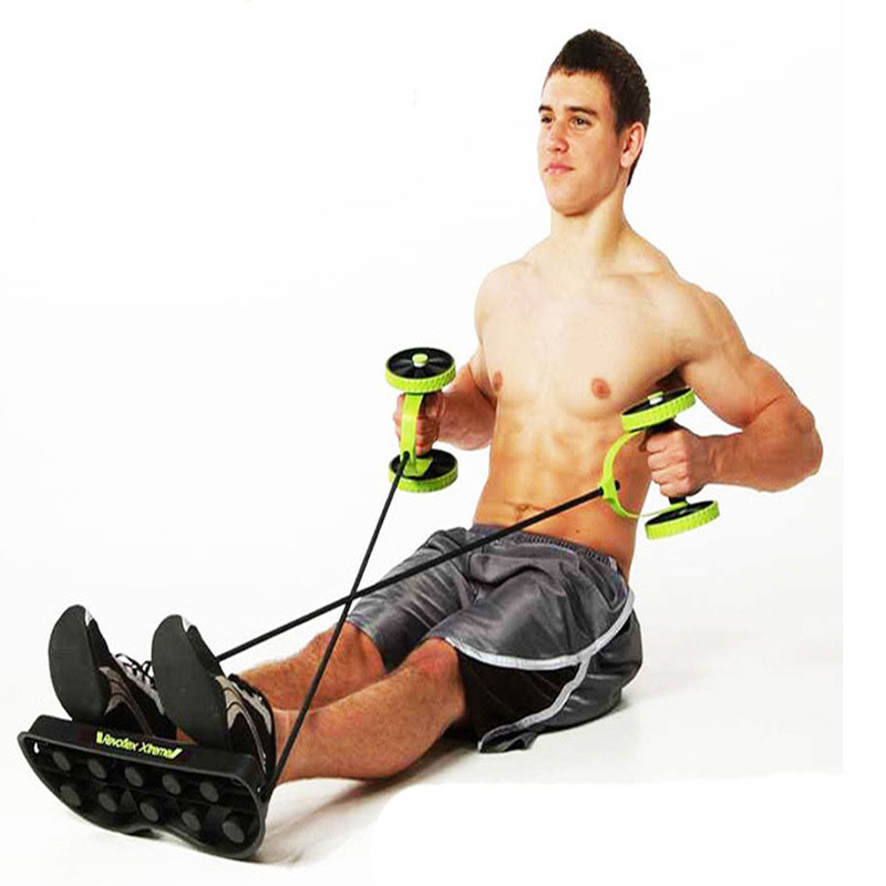 

Multi-Function Fitness Exercise Abdominal Wheel Indoor Work-Out Equipment Adults Sports Training Tool Shape Legs Arms Training, Black and green
