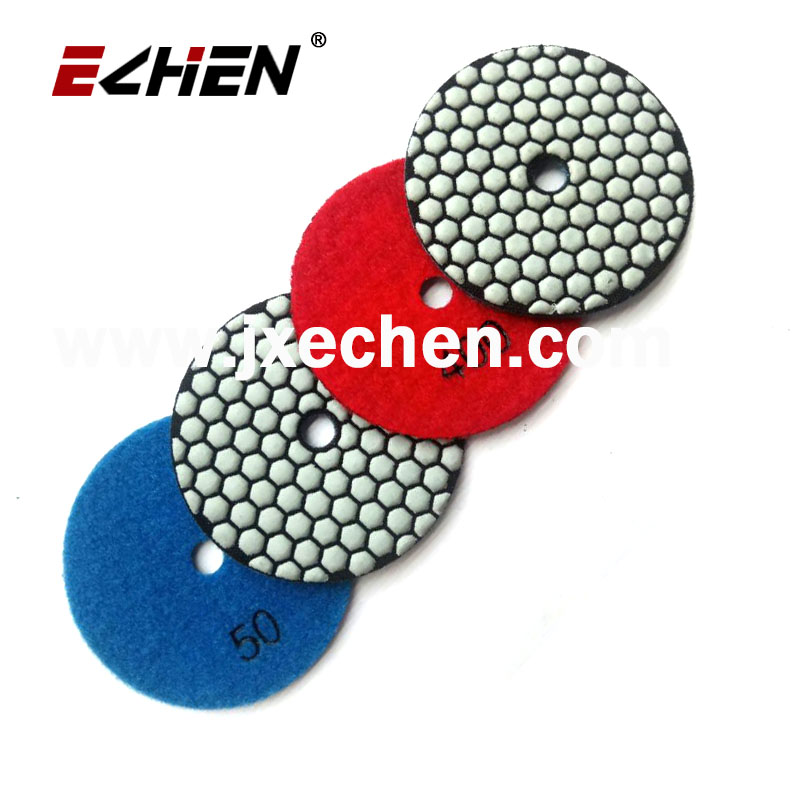 

6 Pcs Diamond Tools Dry Polishing Pads For Stone Backed 4 Inch