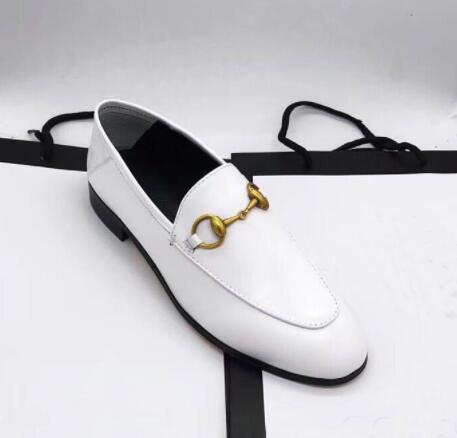 

Hot Sale-oes Authentic cowhide Metal buckle Ladies shoes leather Men women Trample shoes 45, A5