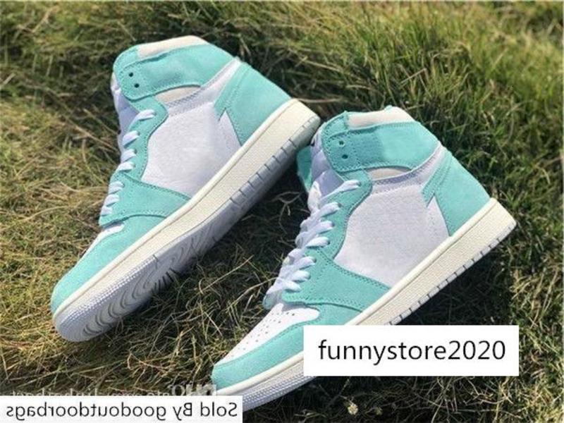 

Quality 1 High OG Outdoor Sports Turbo Suede Basketball Shoes Men 1s Lake Green White Sneakers Size 40-45