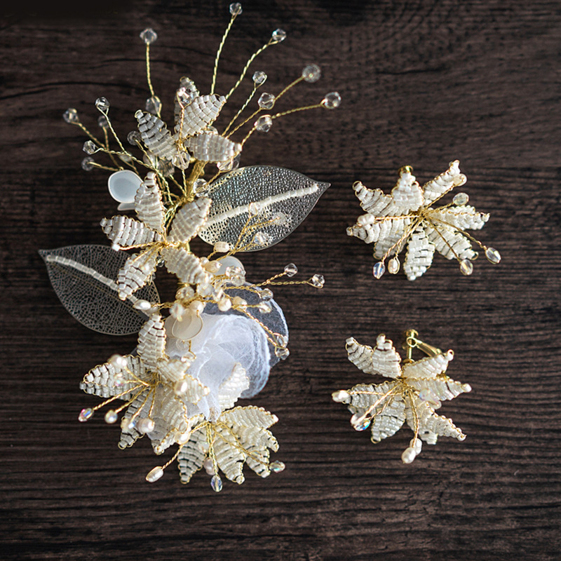 

Bride Headwear Celestial Immortals Beautiful 2019 Hair A Korean Marry Wedding Dress Full Dress Accessories Earrings Suit Head