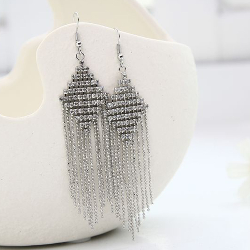 

Concise Rhinestone Ear Nail Earrings Ornaments