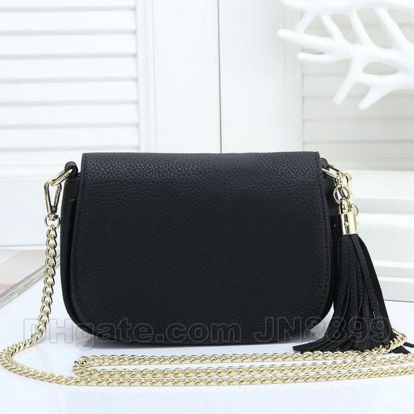

Hot Sale Top Quality Fashion Women Shoulder Bag PU Leather Soho Bag Disco Crossbody Pure Color Flap Bag Women Handbag Purse Wallet, Black