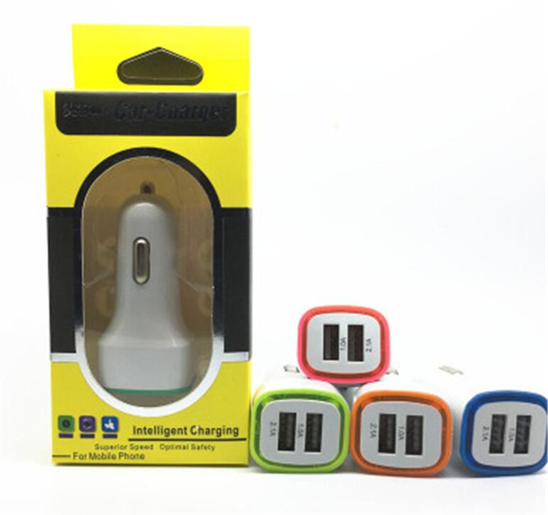 

Rocket Dual USB Ports Car Charger 5V 2.1A Led Light Car Charger Adapter 2 ports Charing Adapter for Samsung Cell phone