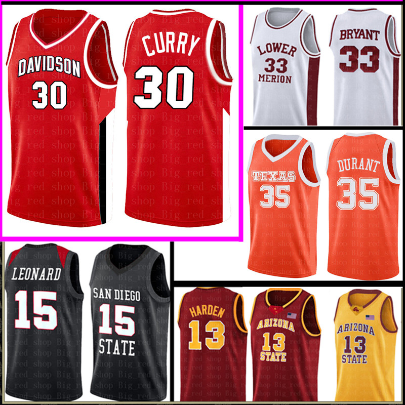 

Stephen 30 Curry Mens Kevin 35 Durant jersey NCAA University Red White College Basketball Wears Cheap wholesale, Black;red