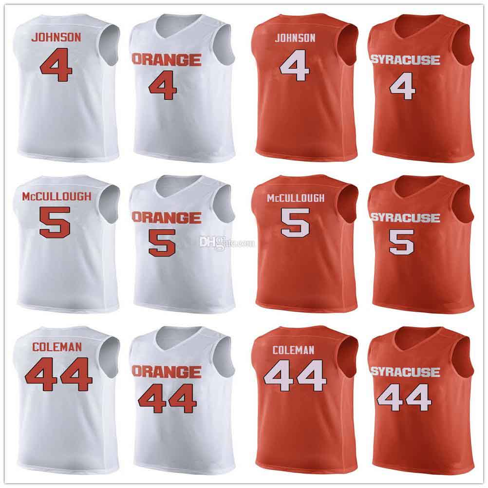 Custom #4 Wesley Johnson Basketball Jerseys #5 Chris McCullough #44 Derrick Coleman Mens Stitched Custom Any Number Name