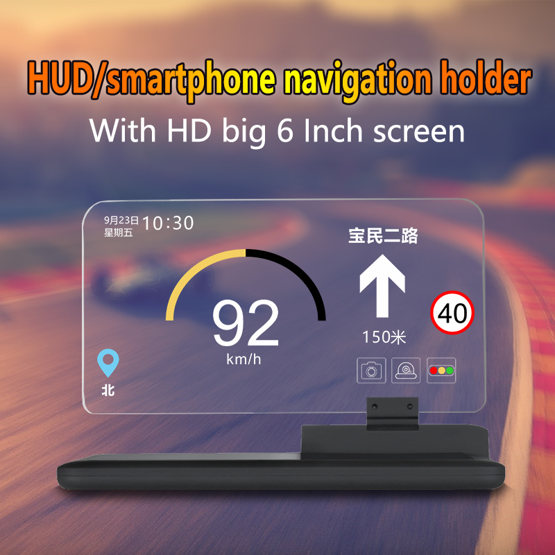 Bediffer Pantalla Digital Universal HUD con Sistema Dual Pantalla a Color HD mph//KM//h L/ímite de Velocidad Advertencia Plug /& Play