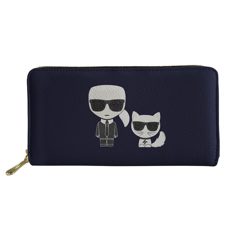 

Women PU Wallets Purses Karl Lagerfelds Pattern Girls Long Wallets Kawaii Animal Female Fashion Coin Pockets Bags, Customize-z21