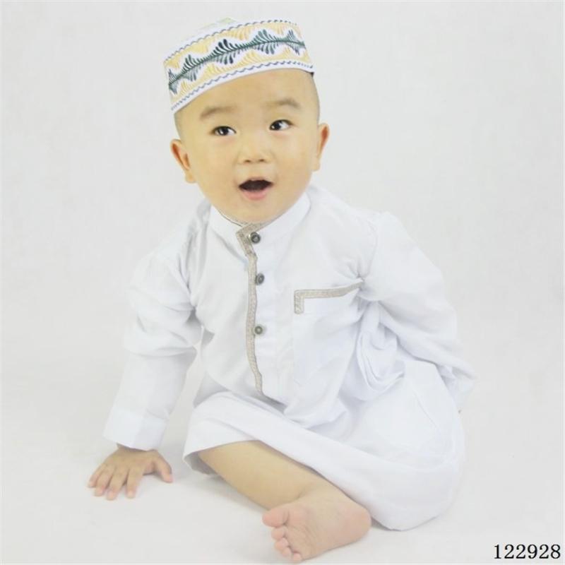 

Muslim Boys Abaya Kids Kaftan Islamic Clothing Dubai Jubba Thobe Arab Eid Mubarak Toddler 2-6 6-10 Years Old Traditional Robes