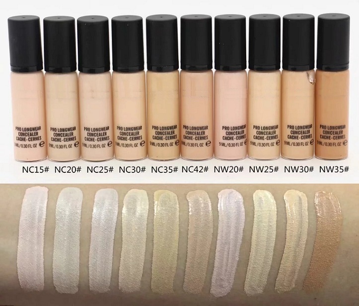 

New Makeup Pro Longwear Concealer Cache-Cernes Face Skin Camouflage Concealer Long-Lasting Natural Concealer 9ML Have 10 Different Colors, Mixed color