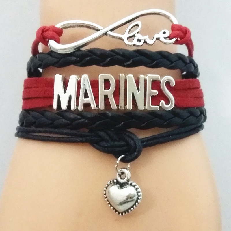 

Infinity Love Marines Bracelet For Women Men Friendship Wrap Bracelets B09555