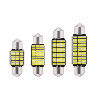 

100pcs 12V Canbus Festoon LED Light 3014smd Car Ceiling Panel Reading License Plate Light Bulb Lampada, As pic