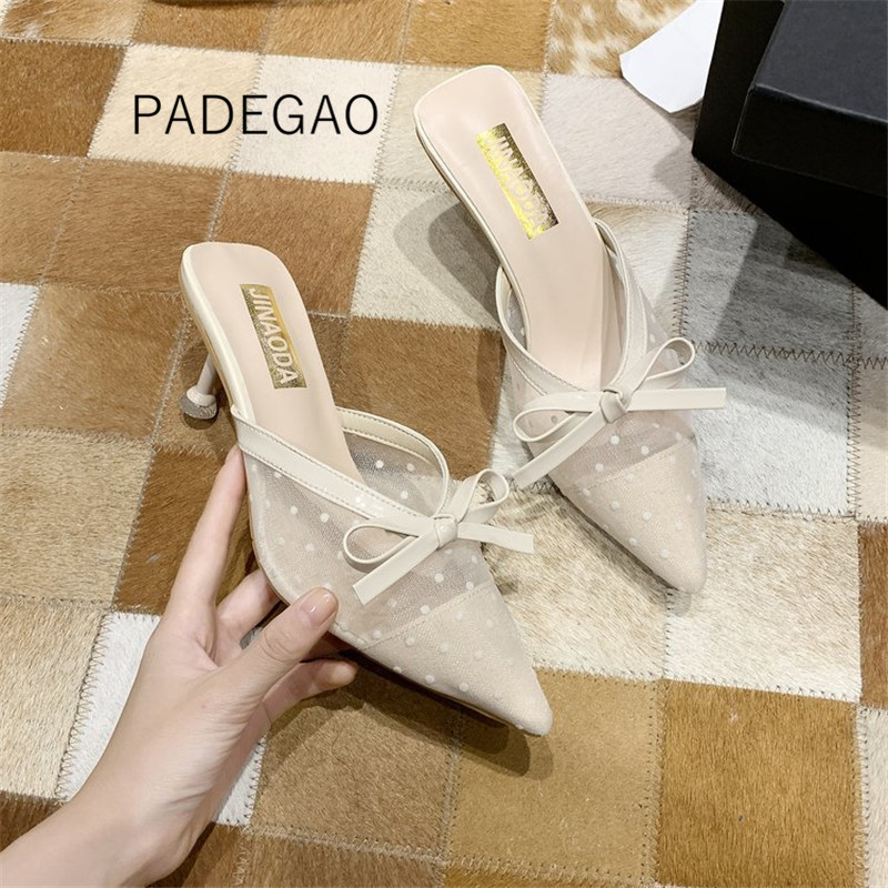 

Women Slippers 2020 Sexy Dot Casual Outside Slippers Fashion Elegant Black Women, Beige