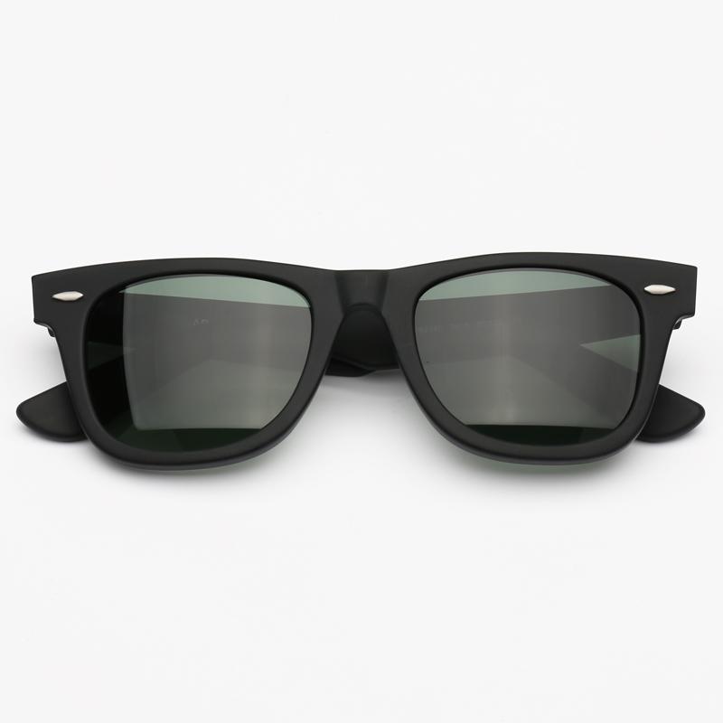 

sunglasses mens fashion sunglasses woman party sun glasses UV400 protection green glass lenses with top quality leather case, White;black