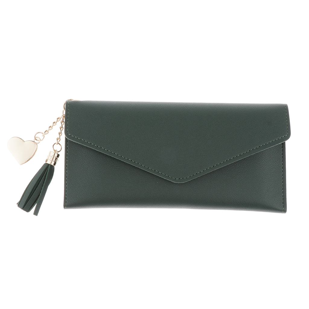 

Soft Artificial Leather Trifold Multi Card Holder Wallet, Elegant Clutch Long Purse for Women Ladies - 4color