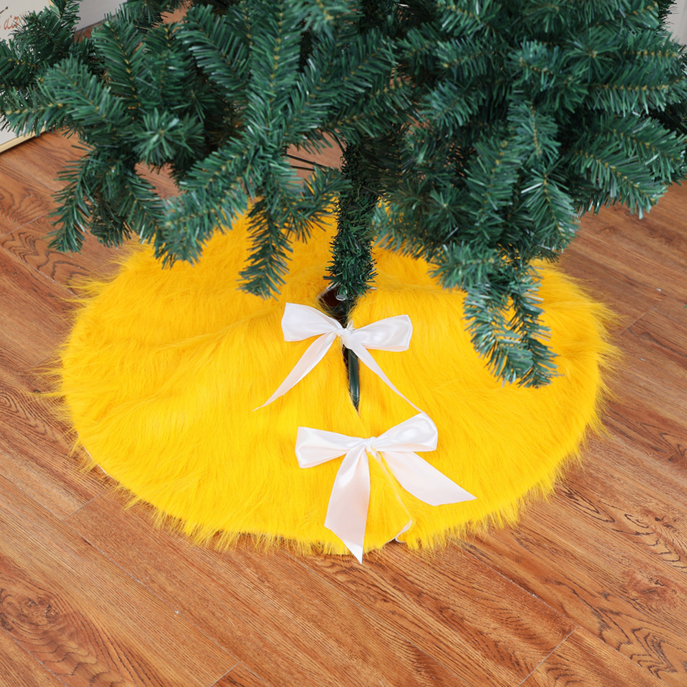 

78/122cm Plush Christmas Tree Skirts Fur Carpet Merry Christmas Decoration for Home Natal Natal Tree Skirts New Year Decoration