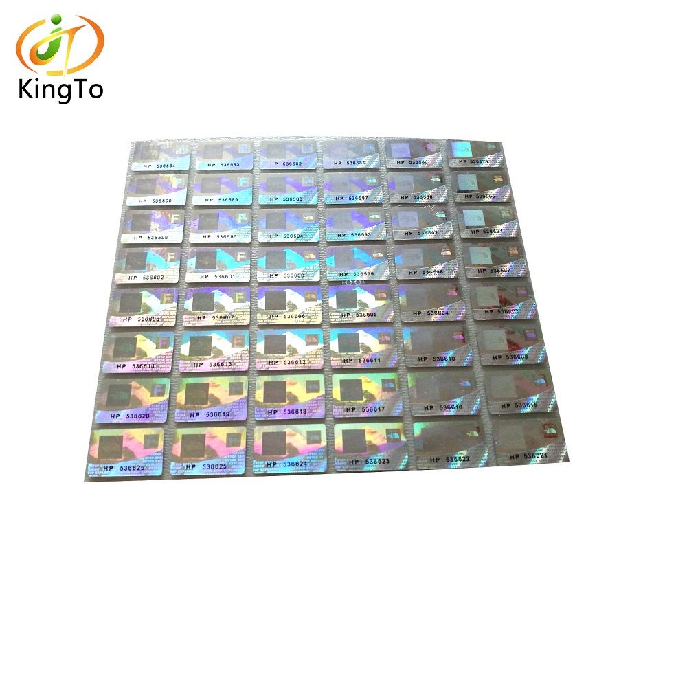 

Color changing holographic sticker custom adhesive vinyl packaging sticker with continuation codes