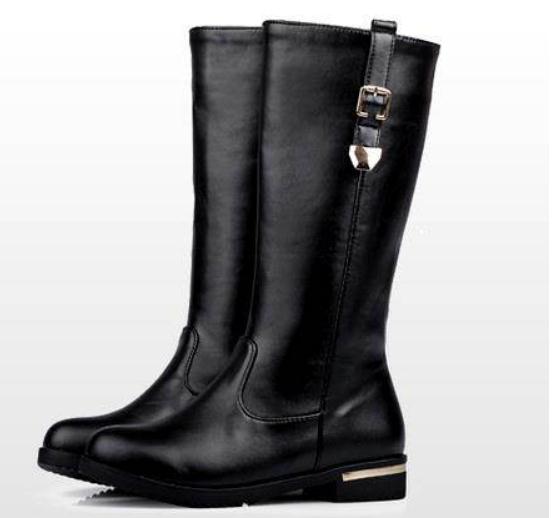 

2019 Women's boots in winter with New style flat bottom round head @2103, White