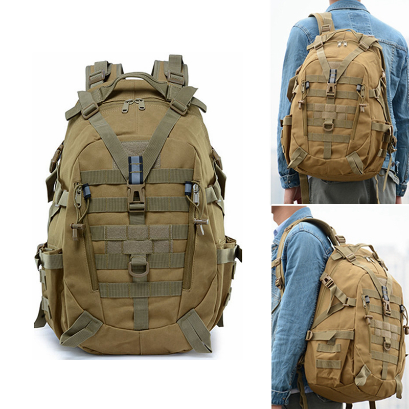 

40L Trekking Backpack Tactical Bag Nylon Men Outdoor Sport Molle Hunting Camping Army 3P Hiking Travel Bags, A small bag