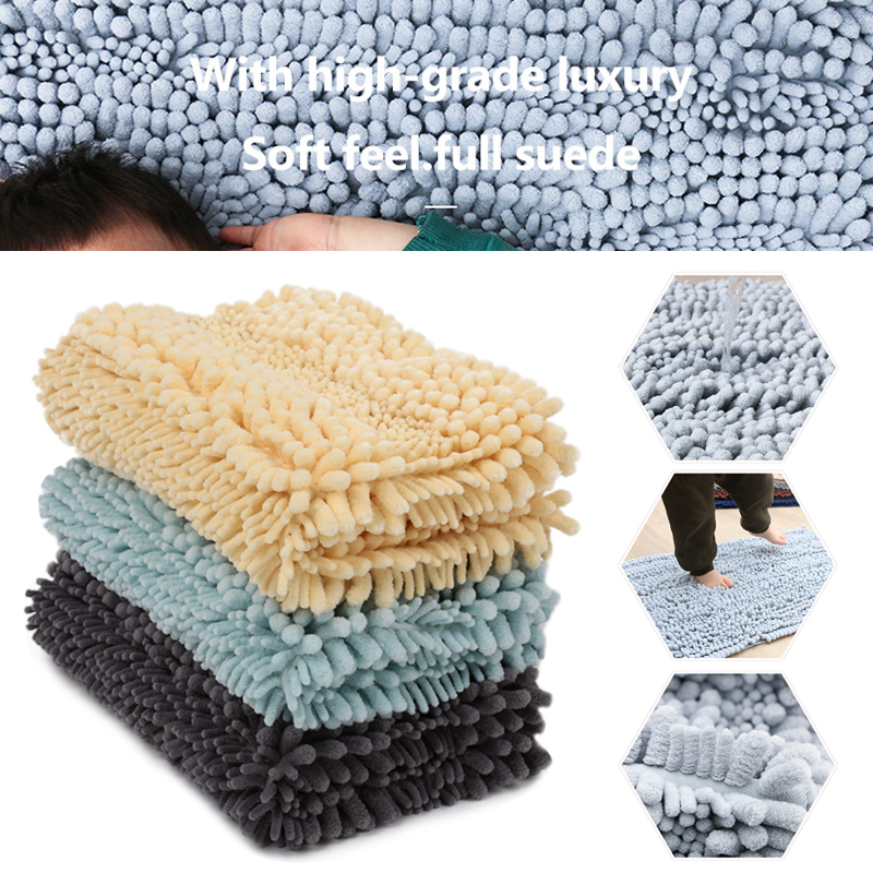 

Chenille Mattress 43*63cm Mat Chenille Rug Carpet Rectangle Water Uptake Home Dining Room Sofa Decoration Bedroom, Wathet