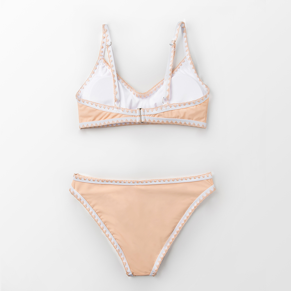 cupshe black and white crochet bikini