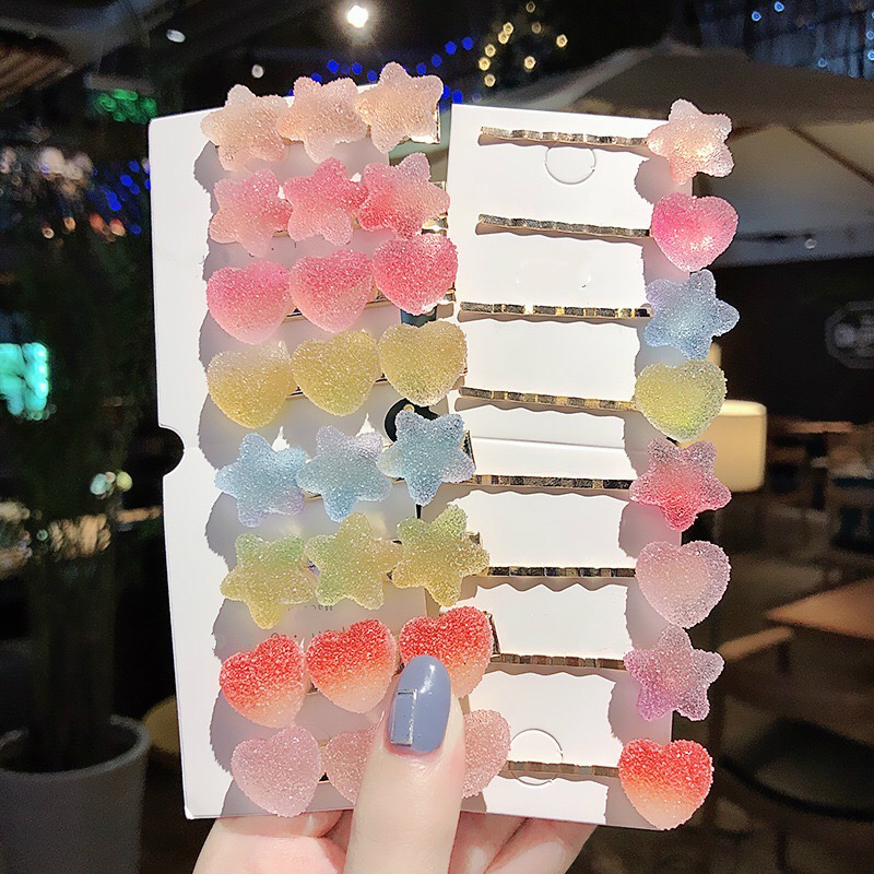 

Wholesale European USA Hot Selling Girls Hairpins 2 pcs Fashion Soft Candy Shaped Hair Clip Accessories
