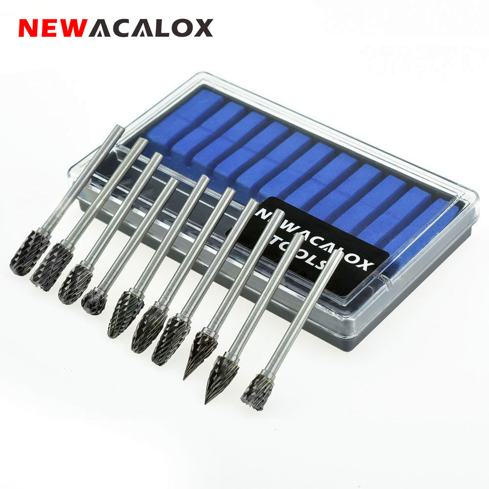 10PC pour Dremel bavures Set Tungsten Carbide Engraving Milling Cutter Rotatif