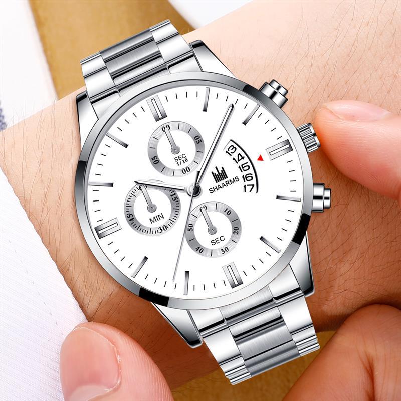 Acquistare SHAARMS Uomini Militare Sport Watch Di Lusso Dellacciaio  Inossidabile Del Quarzo Della Fascia Orologi Da Polso Fashion Business  Relogio Masculino SA6060 LY191226 Economico | Consegna Veloce E Qualità |  It.Dhgate