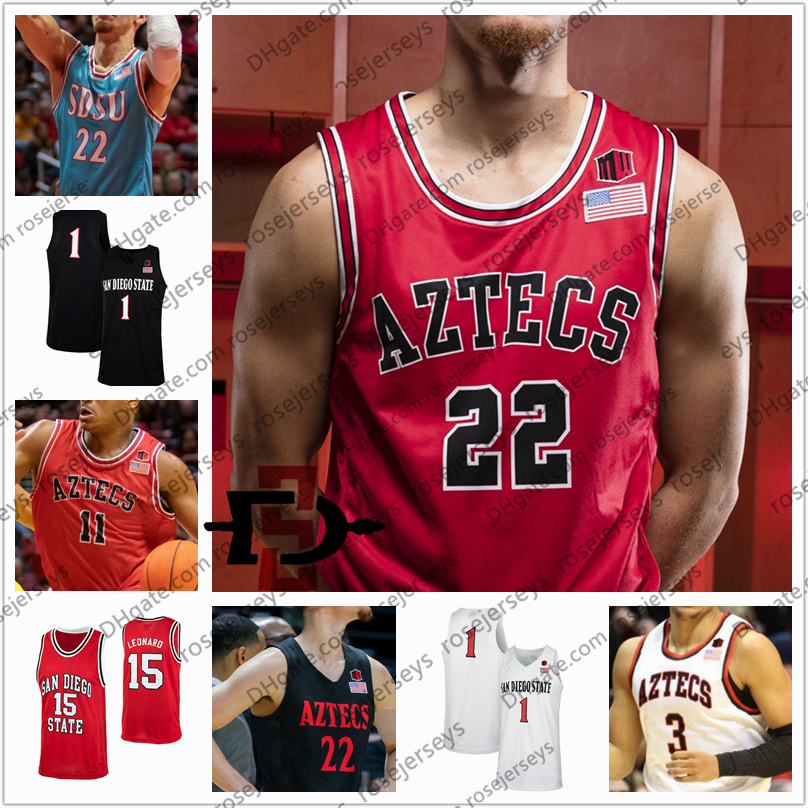 

Custom San Diego State Aztecs 2020 Basketball #22 Malachi Flynn 11 Matt Mitchell 5 Yanni Wetzell Schakel Men Youth Kid SDSU Jerseys, Old red round