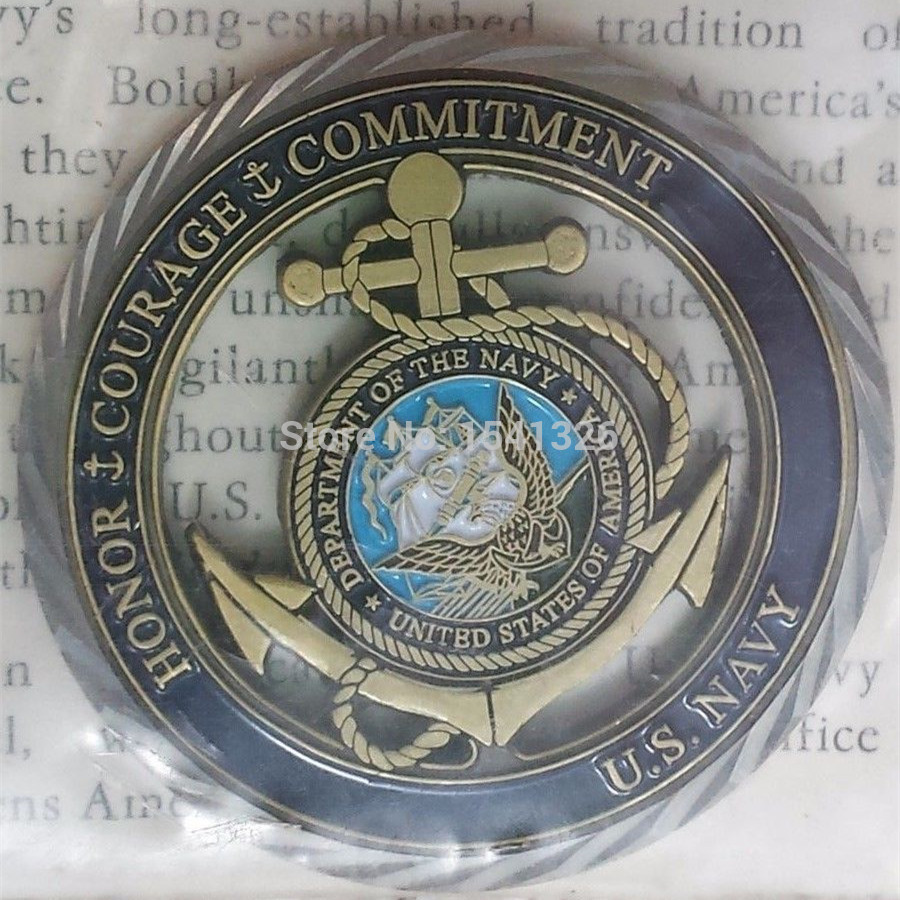 

U.S. Navy / Core Values - USN Challenge Coin Naval Collectible Sailor Gifts Collectibles Souvenirs
