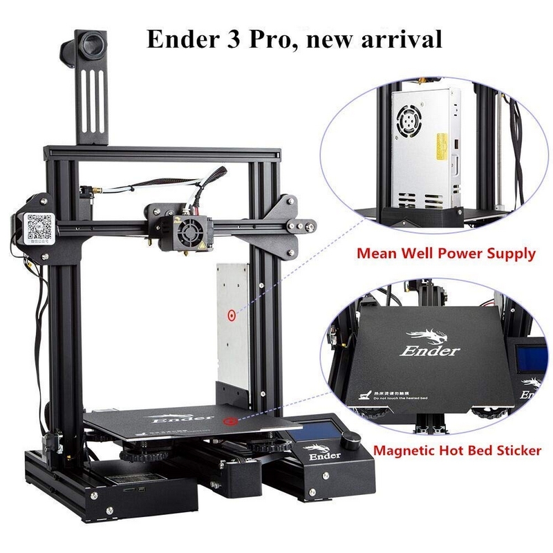 

3D Ender-3 Pro 3D Drucker Verbesserte Magnetische Bauen Platte Lebenslauf Stromausfall Druck DIY KIT Mean Well Netzteil